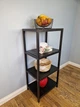Стелаж (этажерка) 1150х520х360 мм WoodDecor из натурального дерева 4 полочки Черный - изображение 3