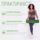 Коврик для йоги и фитнеса EasyFit EF-1924s-GNBK TPE+TC ECO-Friendly двухслойный каремат в чехле 6 мм Зеленый с черным (56002569) - изображение 2