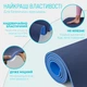 Коврик для йоги и фитнеса EasyFit EF-1924s-BLB TPE+TC ECO-Friendly двухслойный каремат в чехле 6 мм Синий с голубым (56002567) - изображение 3