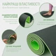 Коврик для йоги и фитнеса EasyFit EF-1924s-BG TPE+TC ECO-Friendly двухслойный каремат в чехле 6 мм Темно-зеленый с салатовым (56002570) - изображение 3