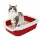 Туалет для котів з рамкою Природа Comfort L 49*39*15 см (бордовий) - зображення 2