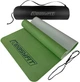 Коврик для йоги и фитнеса EasyFit EF-1924s-GNGY TPE+TC ECO-Friendly двухслойный каремат в чехле 6 мм Зеленый с серым (56003106) - изображение 1