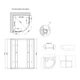 Душевая кабина Lidz Latwa SC90x90.SAT.HIGH.FR полукруглая, стекло Frost 4 мм + Lidz Душевой поддон KAPIELKA ST90x90x41, с панелью - изображение 2