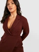 Платье осеннее женское Boohoo GZZ72230 34 Темно-коричневое (KAY2000001549629) - изображение 3