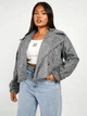 Куртка демисезонная удлиненная женская Boohoo GZZ70489 44 Серая (KAY2000001551080) - изображение 1
