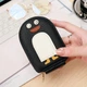 Картхолдер с отделением для денег и милым дизайном PengTolly, черный - изображение 3