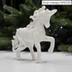 Новогодняя фигура ЕДИНОРОГ, блеск, цвет БЕЛЫЙ, 10*11см, игрушка на елку, Украина - изображение 2