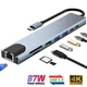 USB 3.0 хаб + кардридер + конвертер HDMI 4K, LAN 8 в 1 SmartGo - изображение 1