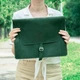 Кожаная папка с инициалами, органайзер-папка, Green, Malina Leather - изображение 1