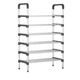 Полиця для взуття 6 секцій New shoe rack 56 х 28 х 113 см складана металева містка підставка під взуття - зображення 7