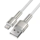 Кабель Baseus Cafule Series Metal Data Cable USB to IP 2.4A 1m White (CALJK-A02) - изображение 7