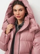 Пуховик зимний длинный женский Mades 2405 XS Розовый (ROZ6501103685) - изображение 4