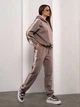 Спортивный костюм на флисе женский ISSA PLUS 14934 XXL Коричневый (issa2007682658497) - изображение 3