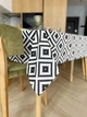 Скатерть водоотталкивающая Delux Textil Скандинавский принт черно-белый 140 х 110 см (366496) - изображение 4