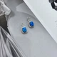 Серебряные серьги с опалом 3.92ct (2172772) - изображение 2