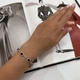 Серебряный браслет с натуральным гранатом 10.643ct, вес изделия 11,17 гр (2173229) - изображение 6