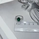 Серебряное кольцо с натуральным агатом, вес изделия 2,85 гр (2173595) - изображение 5