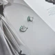 Серебряные серьги с натуральным изумрудом (2172369) - изображение 3