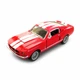 Детская металлическая ретро машинка Ford Mustang Shelby GT500 1967 игрушечная коллекционная масштабная железная авто модель игрушка для детей Форд Мустанг Шелби открываются двери красный 12.5 см (KT5372W+R) - изображение 3