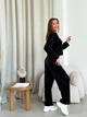 Костюм женский плюшевый кофта и штаны Casual Style Collection L-XL черный - изображение 11