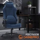 Геймерское игровое кресло GamePro FGC750DB Size L Fabric Dark Blue - изображение 10