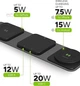 Мережевий + Бездротовий зарядний пристрій Mophie 3-in-1 travel charger with MagSafe - зображення 2