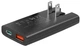 Мережевий зарядний пристрій CHOETECH 65W GaN USB-C + USB-A Ultra thin Чорний (PD6011-EU-BK) - зображення 1
