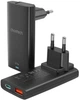 Мережевий зарядний пристрій CHOETECH 65W GaN USB-C + USB-A Ultra thin Чорний (PD6011-EU-BK) - зображення 4