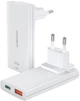 Мережевий зарядний пристрій CHOETECH 65W GaN USB-C + USB-A Ultra thin Білий (PD6011-EU-WH) - зображення 4