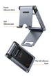 Підставка для телефону UGREEN LP263 Foldable Multi-Angle Phone Stand With Height Adjustable Grey (50324) - зображення 9