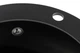 Кухонна мийка граніт GRANADO Vitoria black shine (0101) + сифон одинарний для кухонної мийки Nova - зображення 4
