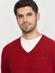 Пуловер GANT Extrafine Lambswool V-Neck 8010520 Red M - изображение 4