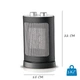 Дуйка Heater MS 5905 Domotec, 750/1500 Вт, керамический обогреватель, обогрев и вентиляция до 15 м² - изображение 4