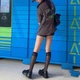 Жіночі капронові однотонні гольфи гетри довгі шкарпетки Honey Fashion Accessories 35-39р чорний (1-215) - изображение 3