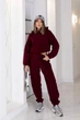 Теплый спортивный костюм со штанами карго Fashion 42/44 бордовый - изображение 1