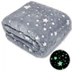 Плед детский теплый светящийся в темноте Magic Blanket покрывало день/ночь 160х180 см Серое - изображение 2