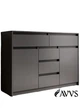 Комод AVVS tech с выдвижными ящиками 127х91х40 Антрацит - изображение 1