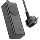 Мережевий подовжувач фільтр Hoco NS4 4000W EU/GER штекер 2xUSB 1xType-C PD65W QC 3.0 швидке заряджання чорний - зображення 1