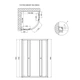Душова кабіна Lidz Latwa SC80x80.SAT.LOW.GR, скло тоноване 4 мм без піддона - изображение 2