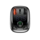 FM-трансмиттер Baseus FM Launcher S-13 2 USB + Type-C (CCMT000101) - зображення 4