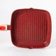 Алюминиевая сковорода-гриль 24 см с прозрачной крышкой Square Red MGC - изображение 3