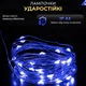 Гірлянда роса на пульті 100 метрів на 1000 led світлодіодів крапля на зеленому дроті синя 1000L100MGBL - зображення 4