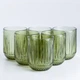 Набор стаканов 6 штук по 250 мл стеклянные зеленый - изображение 1