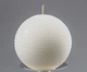 Свеча круглая свадебная (034Q), 10 см, цвет - кремовый, белый, интерьерные свечи, новогодний декор - изображение 1