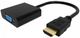 Adapter Winner Group HDMI na VGA D-Sub DE-15 Black (8591194110580) - obraz 1