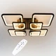 Потолочная LED люстра, светильник светодиодный черный Sunlight 5631/4+4 - изображение 1