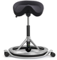 Стілець сідло для активного сидіння Backapp Smart Nordic Wool, Alu, Black ball, Wheels Silver Grey - зображення 1