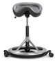 Стілець сідло для активного сидіння Backapp Smart Palma Breathe, Alu, Black ball, Wheels Black Grey - зображення 1