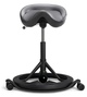Стілець сідло для активного сидіння Backapp Smart Palma Breathe, Black Grey, Black ball, Wheels Black Grey - зображення 1