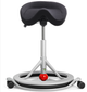 Стілець сідло для активного сидіння Backapp Smart Nordic Wool, Silver Grey, Red ball, Wheels Silver Grey - зображення 1
